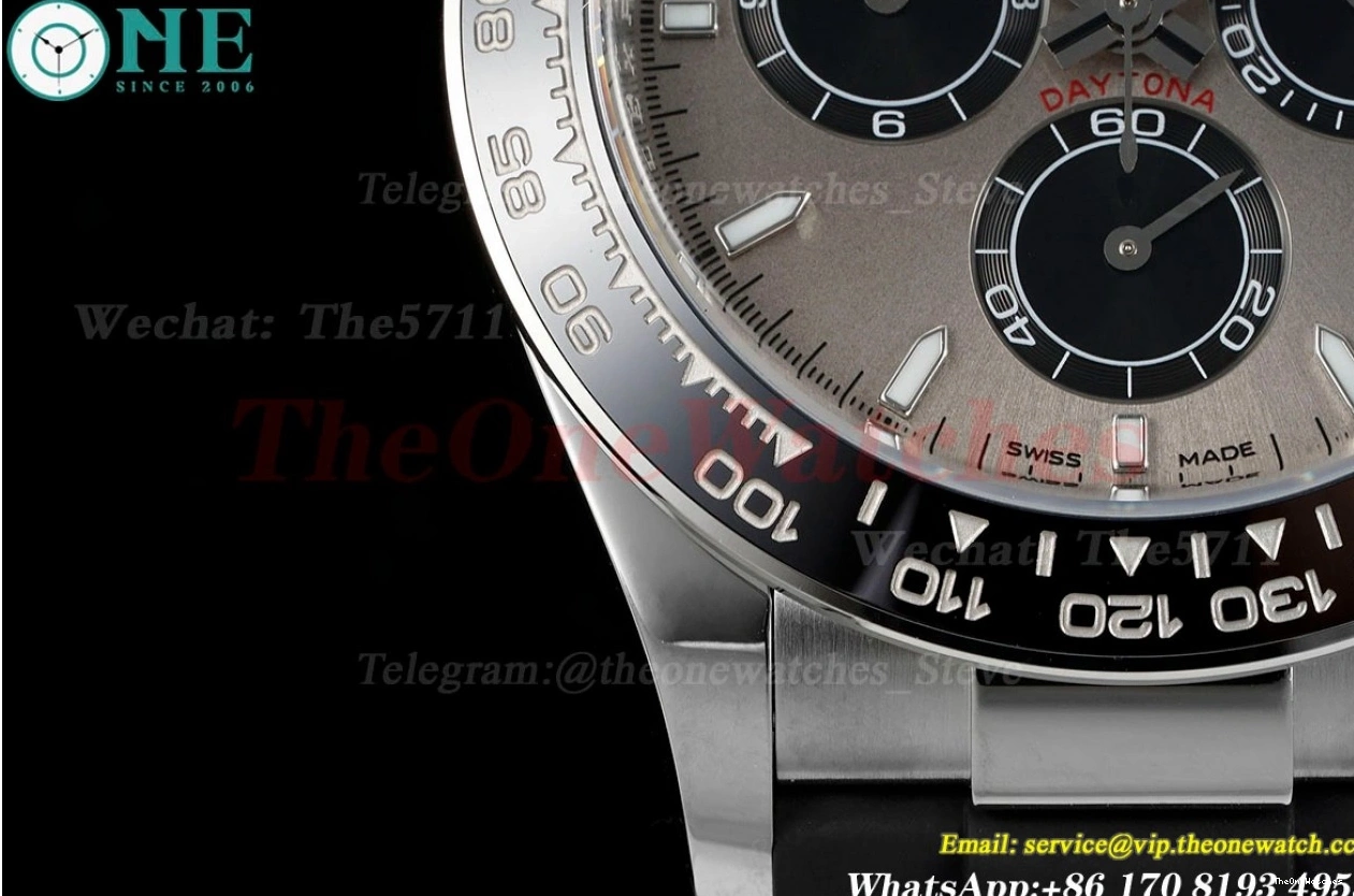 Grey Clean RU SH4131 Super SS 40mm Daytona Clone 126519 Dial 0329